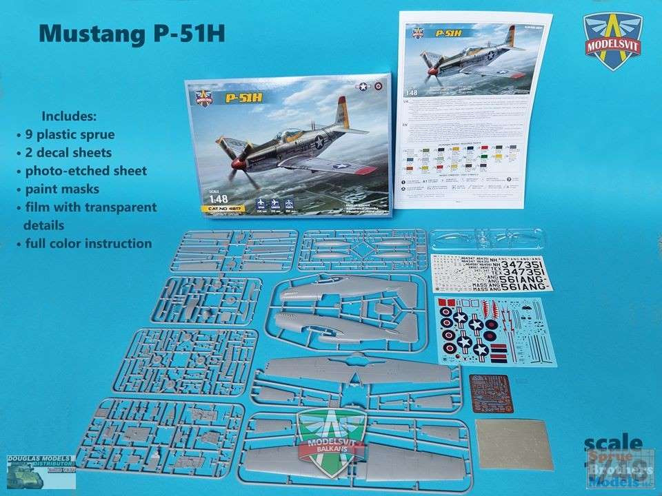 MDV48017 1:48 Modelsvit P-51H Mustang - Sprue Brothers Models LLC
