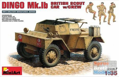 MIA35067 135 Miniart Dingo Mk 1b British Scout Car with Crew Sprue