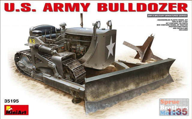 MIA35195 1:35 Miniart US Army Bulldozer - Sprue Brothers Models LLC