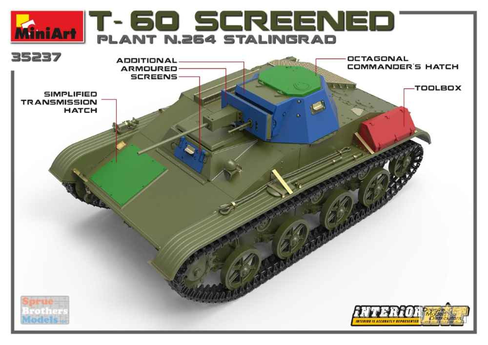MIA35237 1:35 Miniart T-60 Screened Plant N.264 Stalingrad