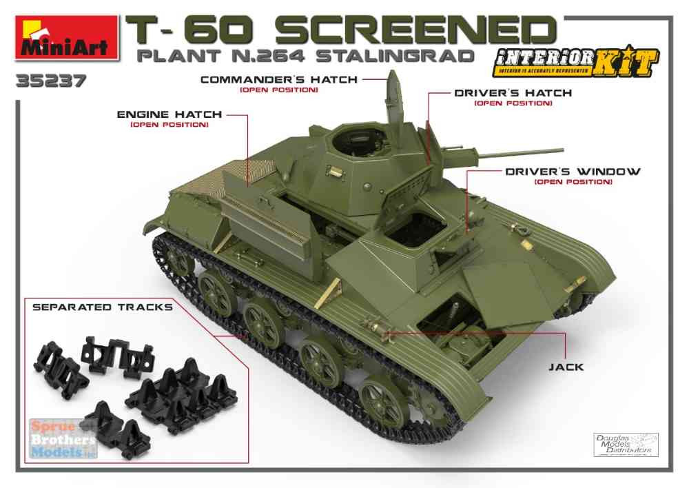MIA35237 1:35 Miniart T-60 Screened Plant N.264 Stalingrad