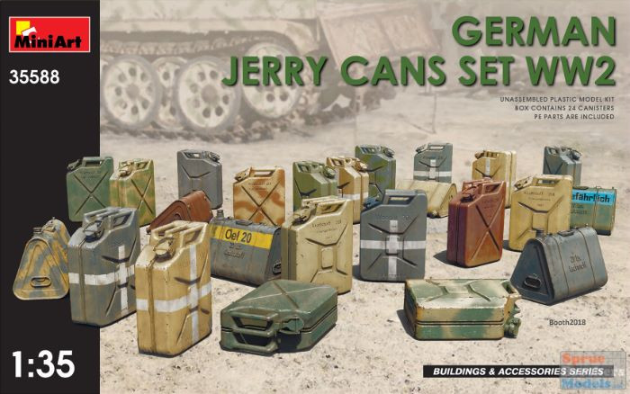 MIA35588 1:35 Miniart German Jerry Cans Set WW2 - Sprue Brothers