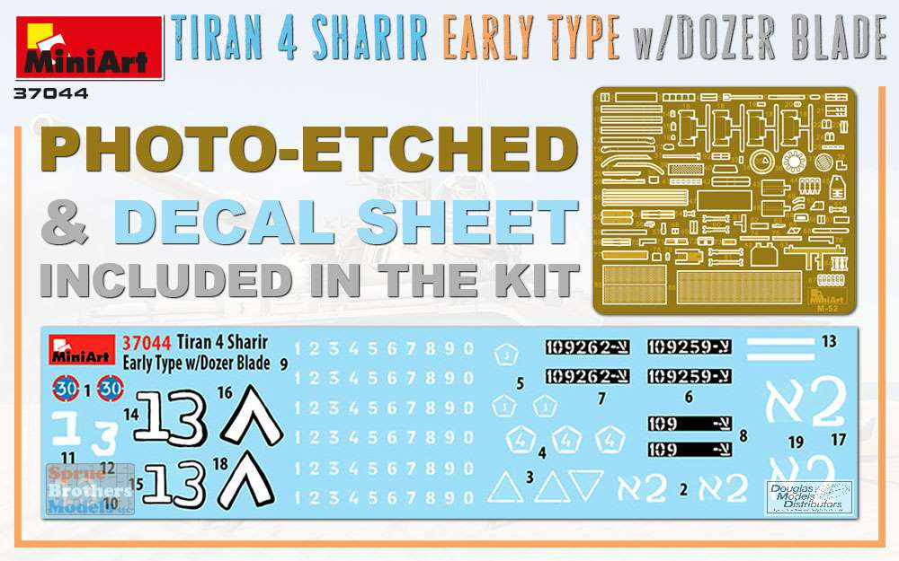 MIA37044 1:35 Miniart Tiran 4 Sharir Early Type with Dozer Blade