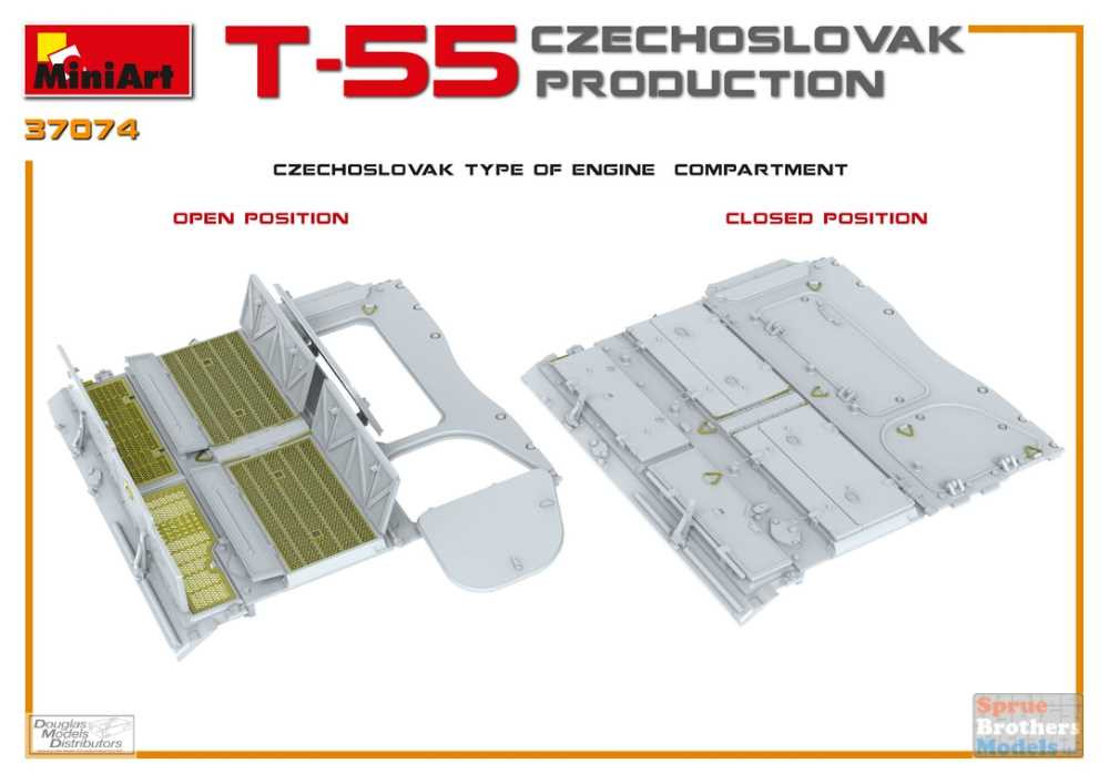 MIA37074 1:35 Miniart T-55 Czechoslovak Production - Sprue