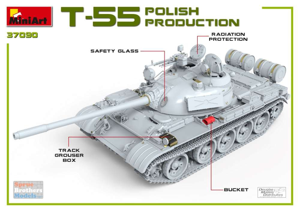 MIA37090 1:35 Miniart T-55A Polish Production - Sprue Brothers