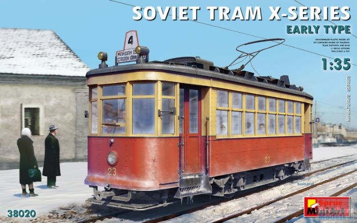 ドラッピーミニ MIA38020 1:35 Miniart Soviet Tram X-Series Early Type - Sprue