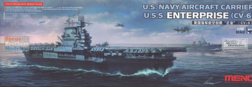 MNGPS005 1:700 Meng US WW2 Aircraft Carrier USS Enterprise CV-6