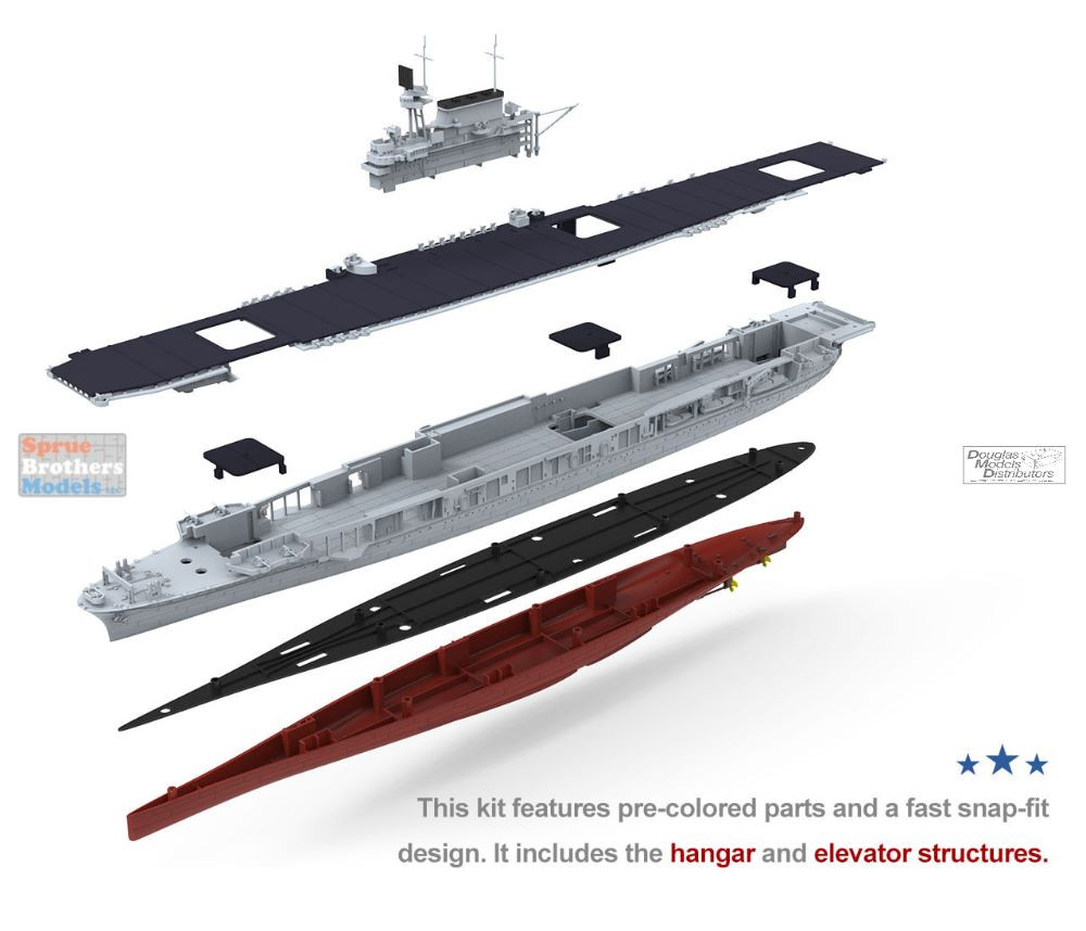 MNGPS005 1:700 Meng US WW2 Aircraft Carrier USS Enterprise CV-6