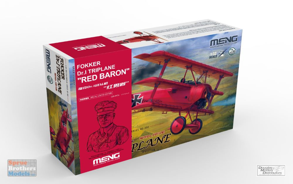 MNGQS002S 1:32 Meng Fokker Dr.I Triplane with 1:10 Resin Red Baron