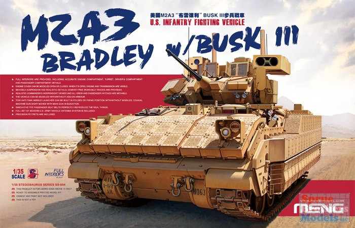 39新品 1/35 アメリカM2A3 ブラッドレーBUSKIII 2 セット MNGSS004 1:35 Meng M2A3 Bradley with BUSK III - Sprue Brothers