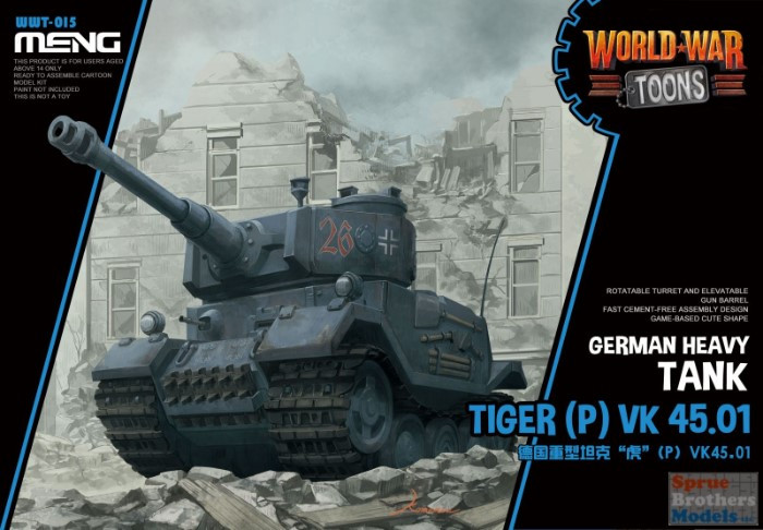 MNGWWT015 Meng World War Toons - Tiger (P) VK 45.01 German Heavy