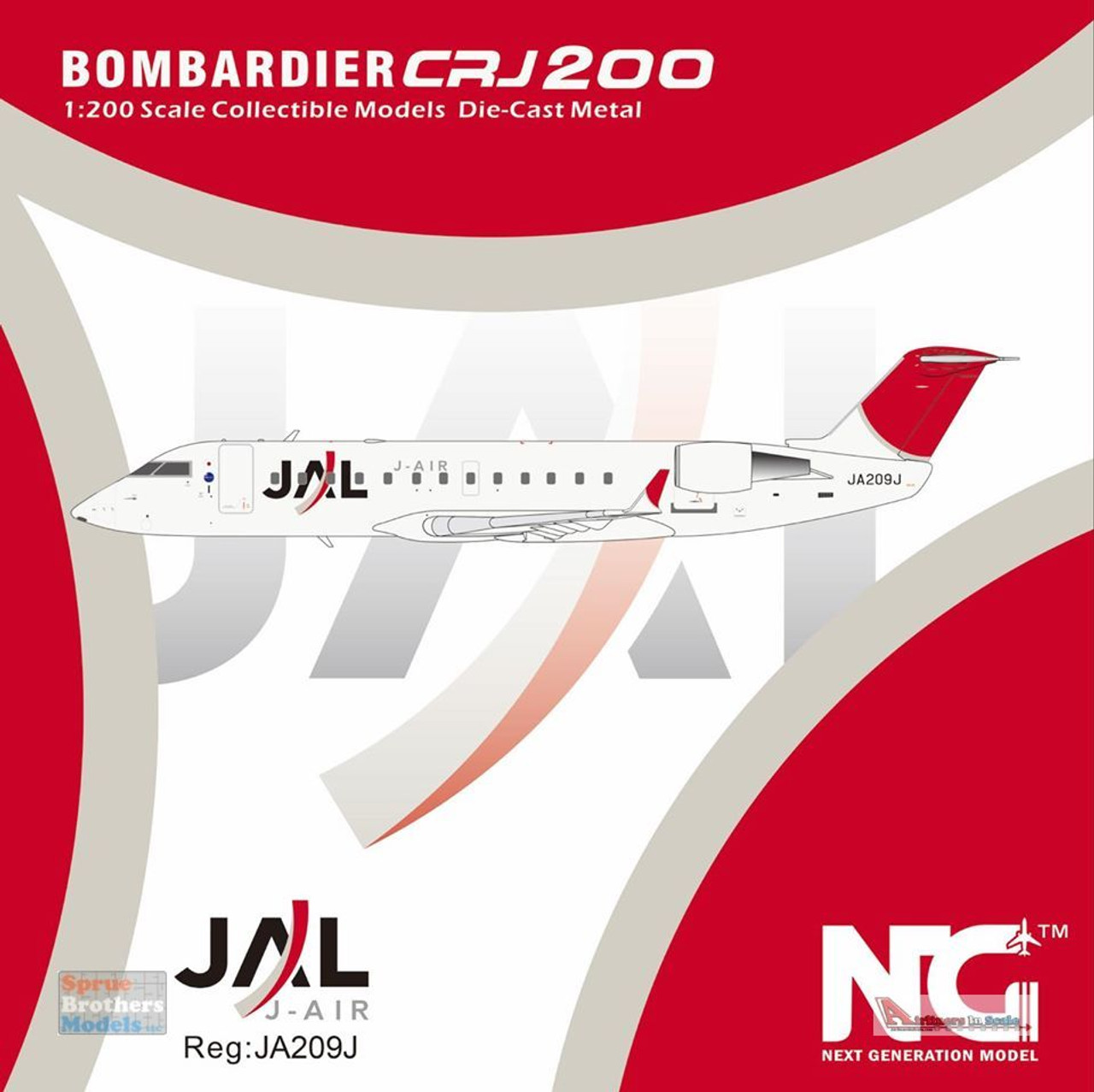 NGM52037 1:200 NG Model JAL J-Air CRJ-200ER Reg #JA209J  (pre-painted/pre-built)