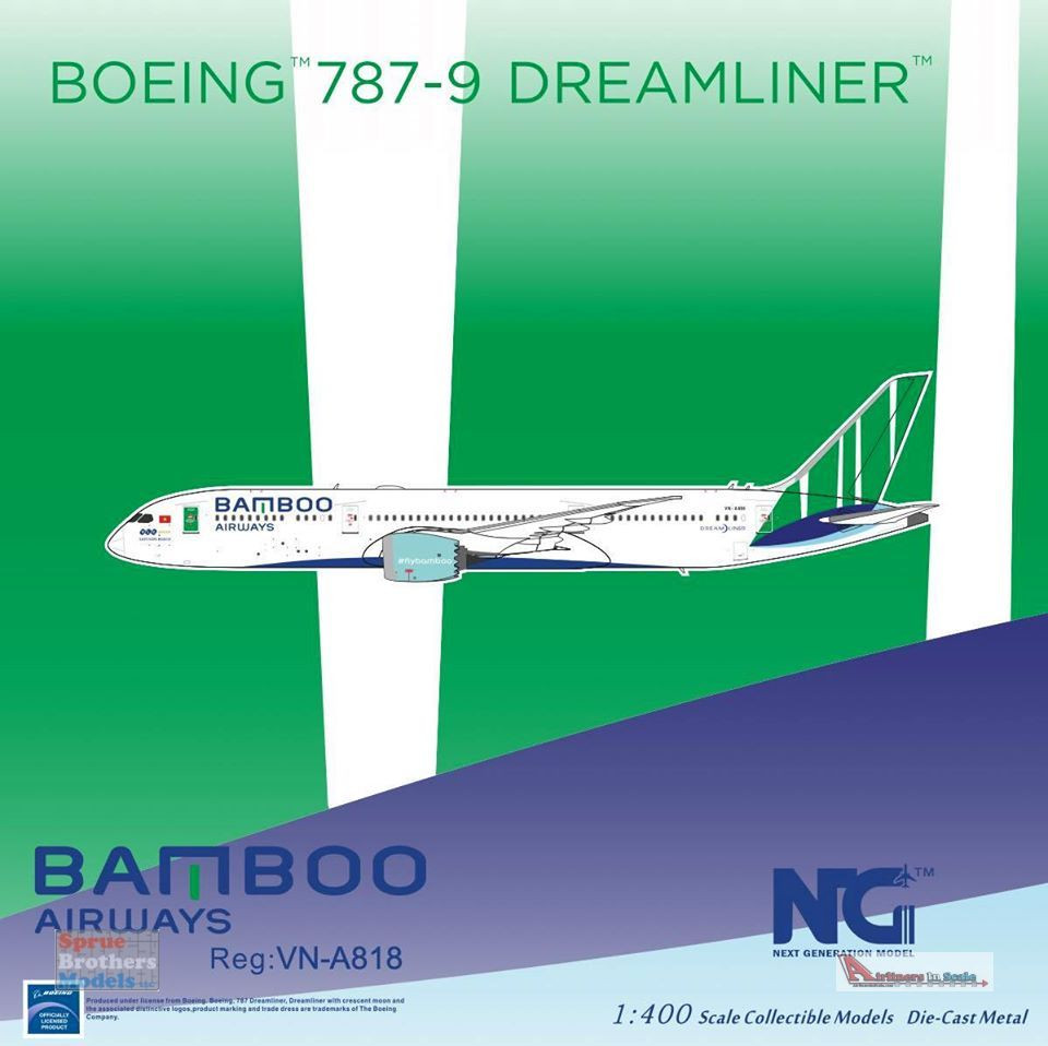 NGM55045 1:400 NG Model Bamboo Airways Boeing 787-9 Reg #VN-A818