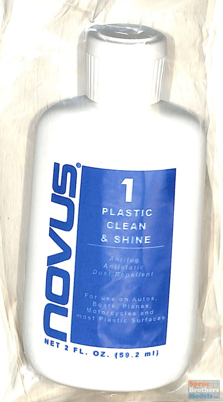 NOV001-2 Novus Plastic Polish - Plastic Clean & Shine 2oz Bottle - Sprue  Brothers Models LLC