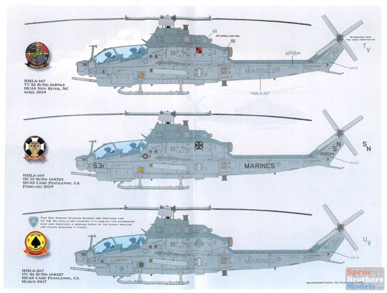 ORDFL48019 1:48 Flying Leathernecks US Marine Corps AH-1Z Viper Cobras