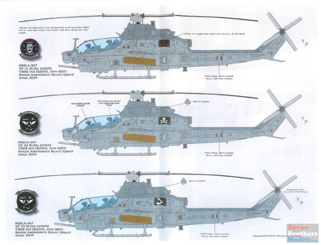 ORDFL48019 1:48 Flying Leathernecks US Marine Corps AH-1Z Viper Cobras