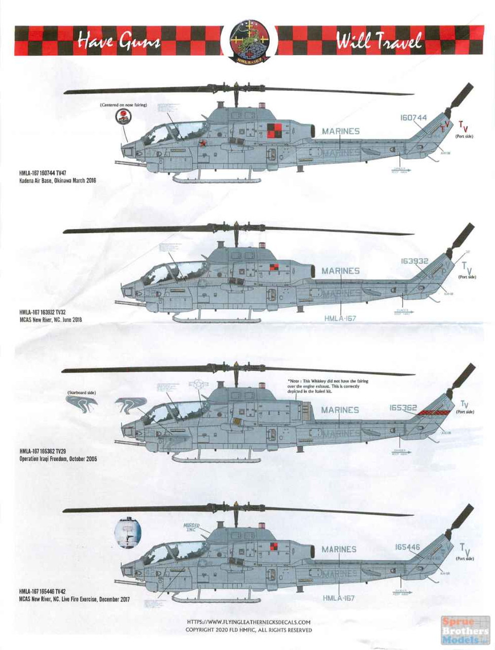 ORDFL48018 1:48 Flying Leathernecks AH-1W Whiskey Cobra