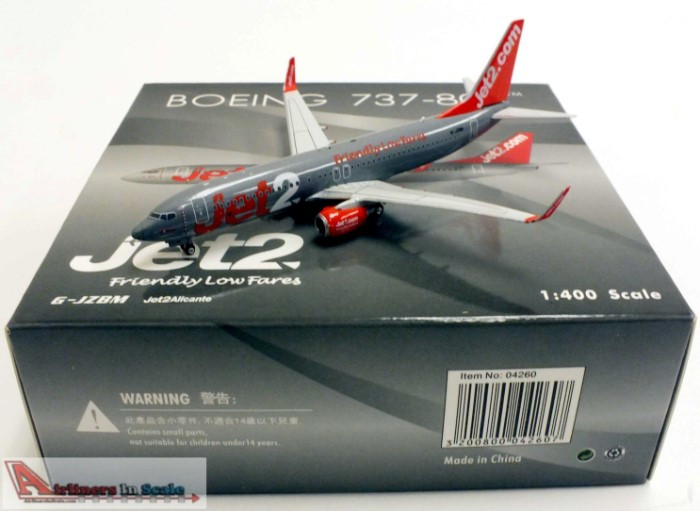 PHX04260 1:400 Phoenix Model Jet2 Boeing 737-800(W) Reg #G-JZBM