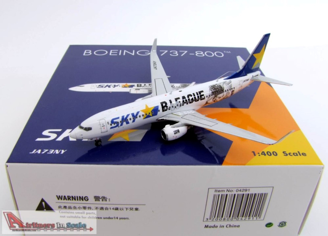 PHX04291 1:400 Phoenix Model Skymark Boeing 737-800 Reg #JA73NY  (pre-painted/pre-built)