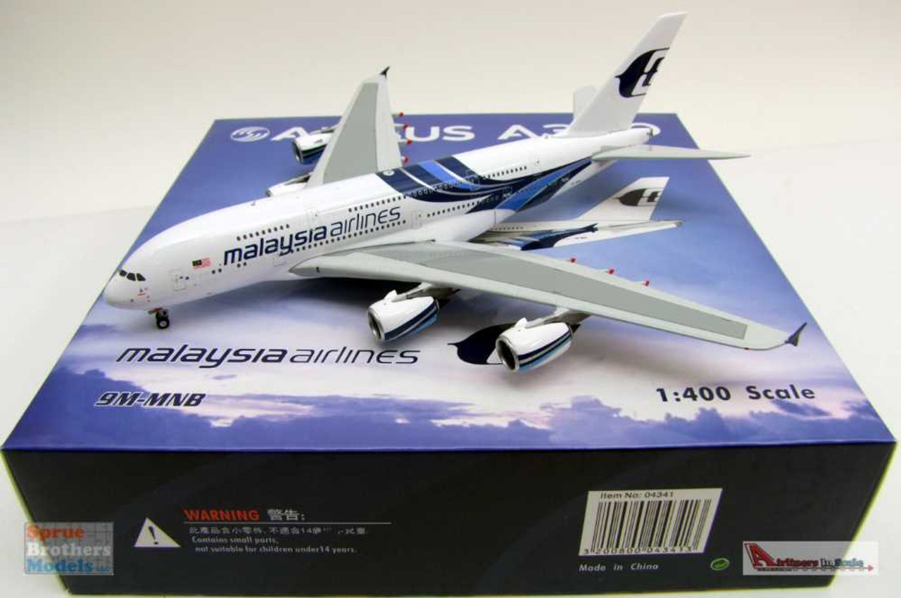 PHX04341 1:400 Phoenix Model Malaysia Airlines Airbus A380