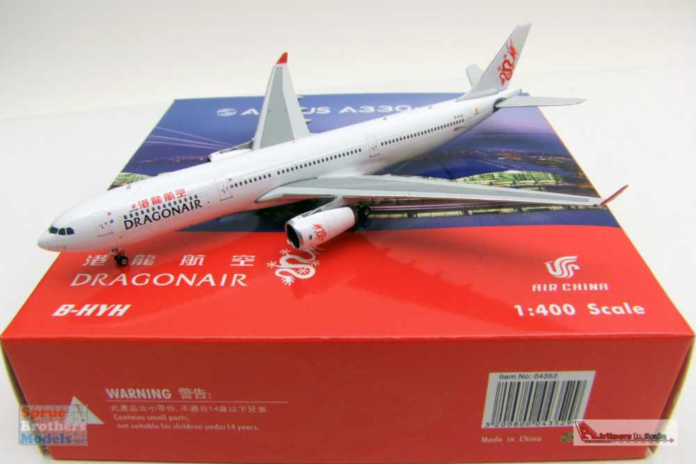 PHX04352 1:400 Phoenix Model DragonAir Airbus A330-300 Reg #B-HYH