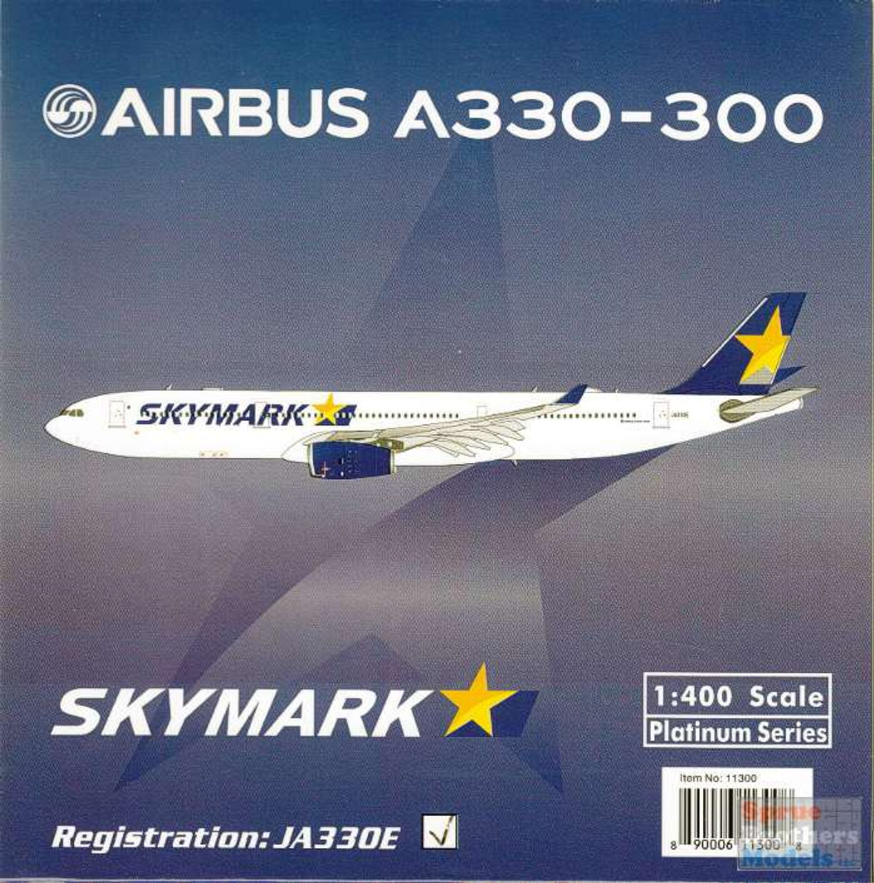 PHX1514 1:400 Phoenix Model Skymark Airbus A330-300 REG #JA330D  (pre-painted/pre-built)