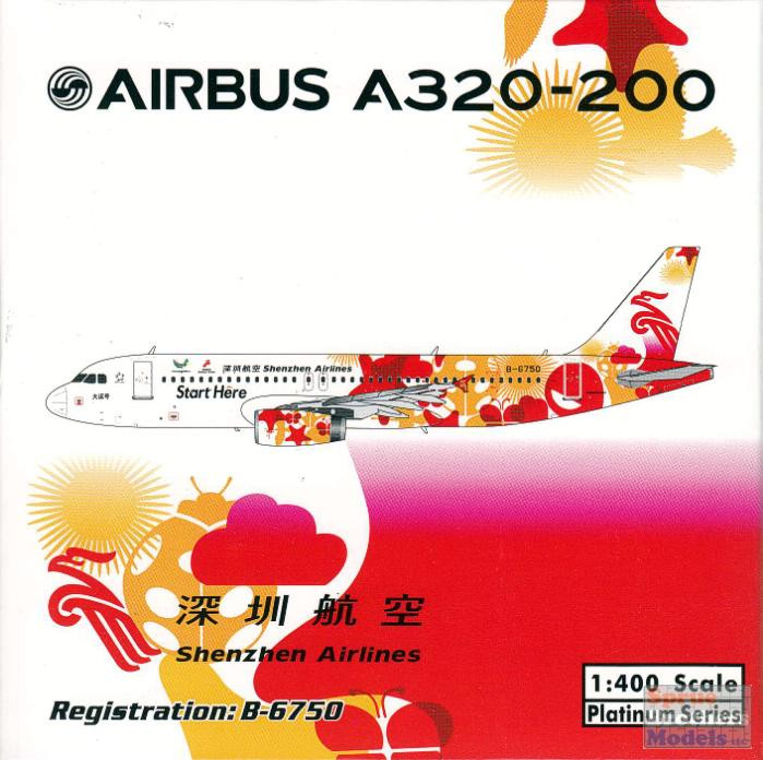PHX1576 1:400 Phoenix Model Shenzen Airlines Airbus A320-200 REG