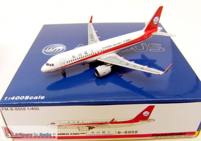 PND4015 1:400 PandaModel Sichuan Airlines Airbus A320neo Reg #B
