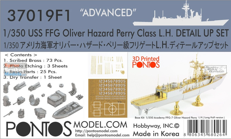 PONF37019 1:350 Pontos Model Detail Up Set - USS Oliver Hazard