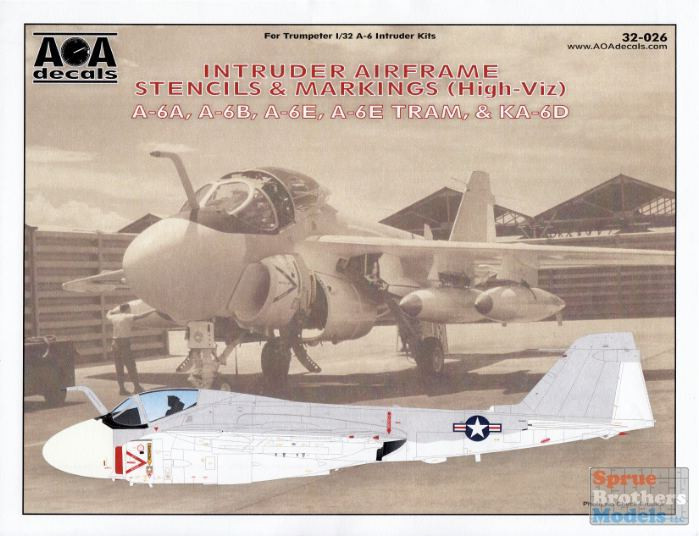 AOA32026 1:32 AOA Decals - A-6A A-6B A-6E A-6E TRAM KA-6D Intruder