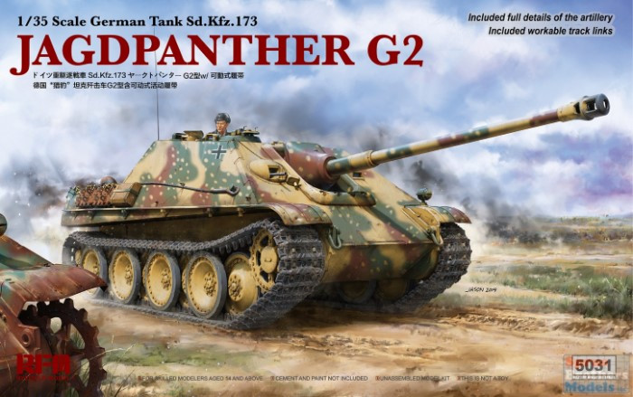 RFMRM5031 1:35 Rye Field Model Sd.Kfz.173 Jagdpanther G2 - Sprue
