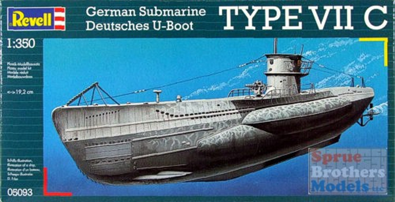 RVG05093 1:350 Revell Germany German U-Boat Type VII C #5093 