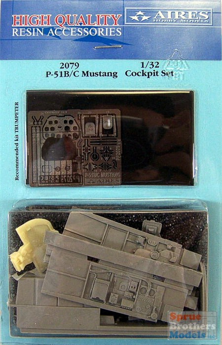 ARS2079 1:32 Aires Cockpit - P-51B P-51C Mustang (TRP kit) #2079