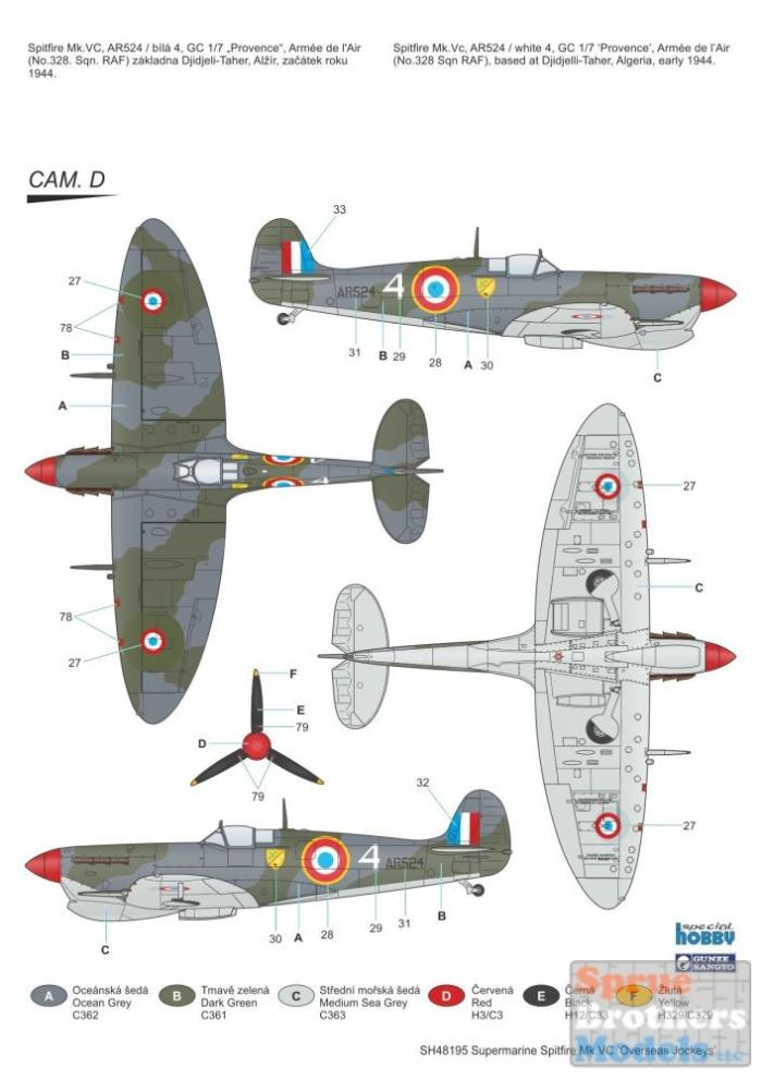SPH48195 1:48 Special Hobby Supermarine Spitfire Mk.Vc 'Overseas