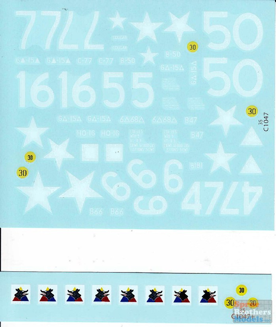 SRD35C1047 1:35 Star Decals - Battle of the Bulge US 6th Armored Division  Sherman Tanks 15th TkBn & 68th TkBn