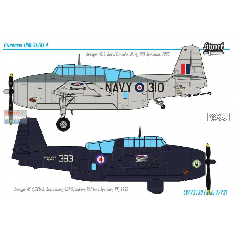 SWD72130 1:72 Sword TBM-3S Avenger AS.3/4/6 - Sprue Brothers SWD72130 1:72 Sword TBM-3S Avenger AS.3/4/6 - Sprue Brothers
