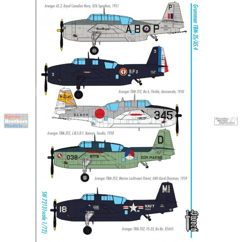 SWD72131 1:72 Sword TBM-3S2 Avenger - Sprue Brothers Models LLC