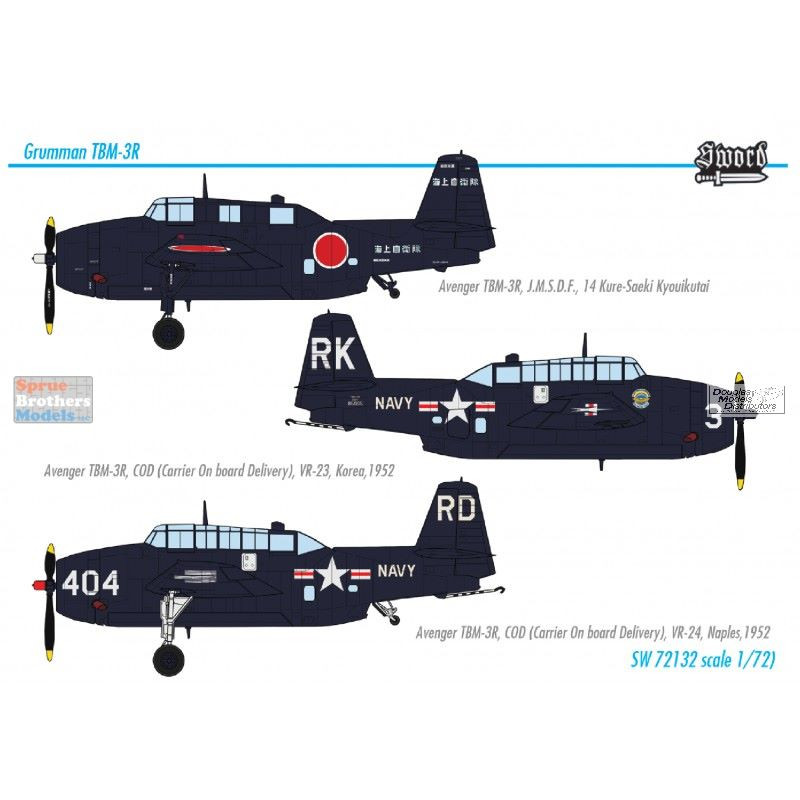SWD72132 1:72 Sword TBM-3R Avenger - Sprue Brothers Models LLC