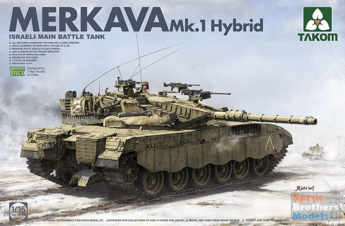 その他 TAKOM Merkava Mk.1 Hybrid 1/35 TAK02079 1:35 Takom Merkava Mk.I Hybrid - Sprue Brothers Models LLC