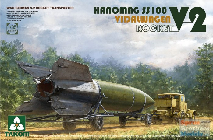 TAKOM 2030　WW2 ロンドンを震撼 させたV-2型　ロケット　移動型 TAK02110 1:35 Takom WW2 German V-2 Rocket Transporter Hanomag