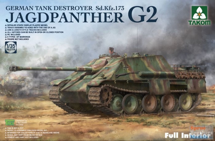 TAK02118 1:35 Takom Sd.Kfz.173 Jagdpanther G2 German Tank