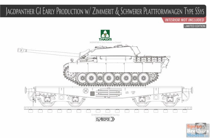 TAK02125X 1:35 Takom Sd.Kfz.173 Jagdpanther G1 Early & Schwerer
