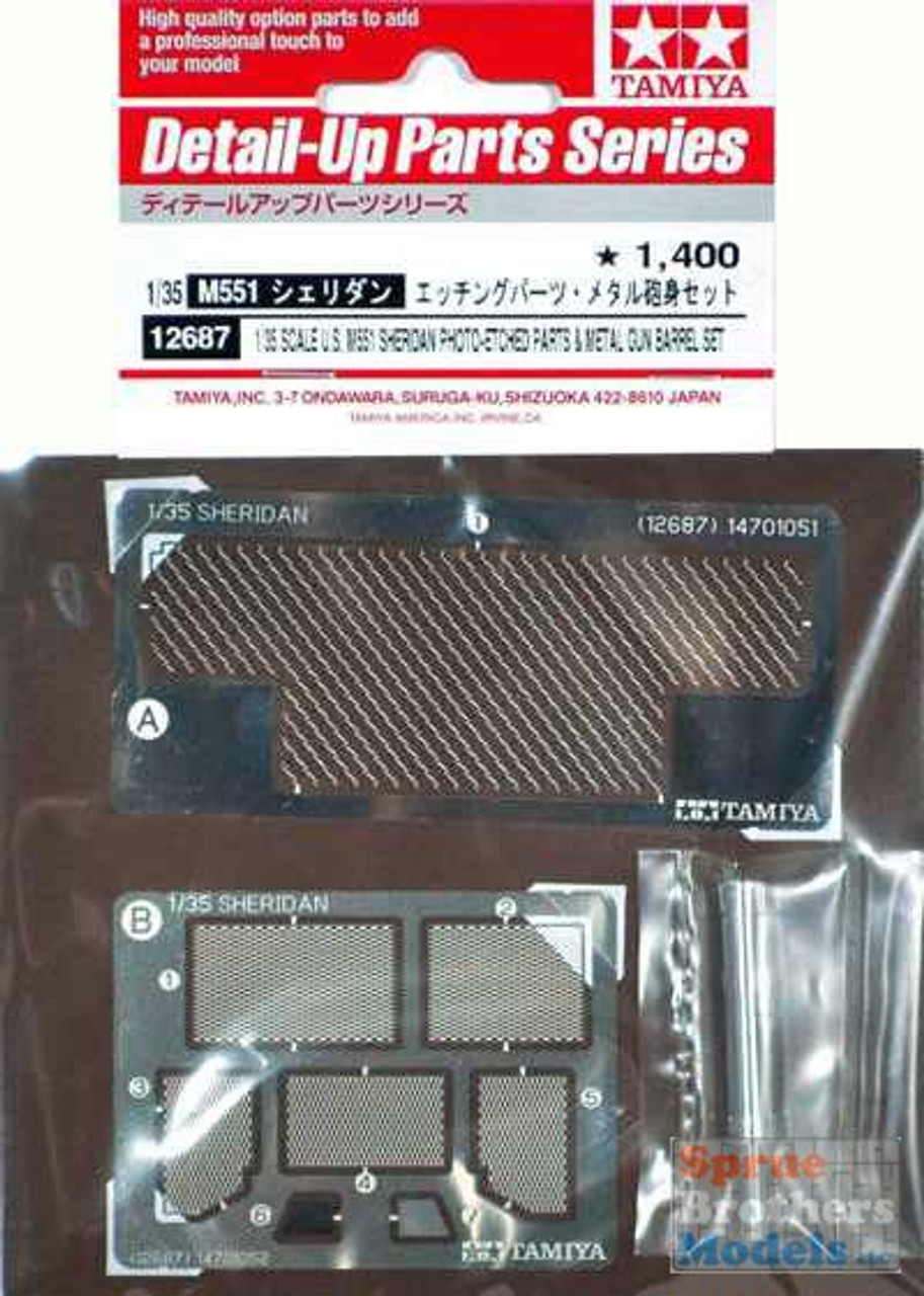 TAM12687 1:35 Tamiya M551 Sheridan Photo-Etched Parts & Gun Barrel