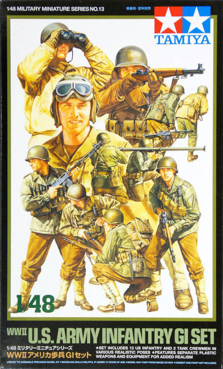 TAM32513 1:48 Tamiya WWII US Army Infantry GI Set #32513 - Sprue