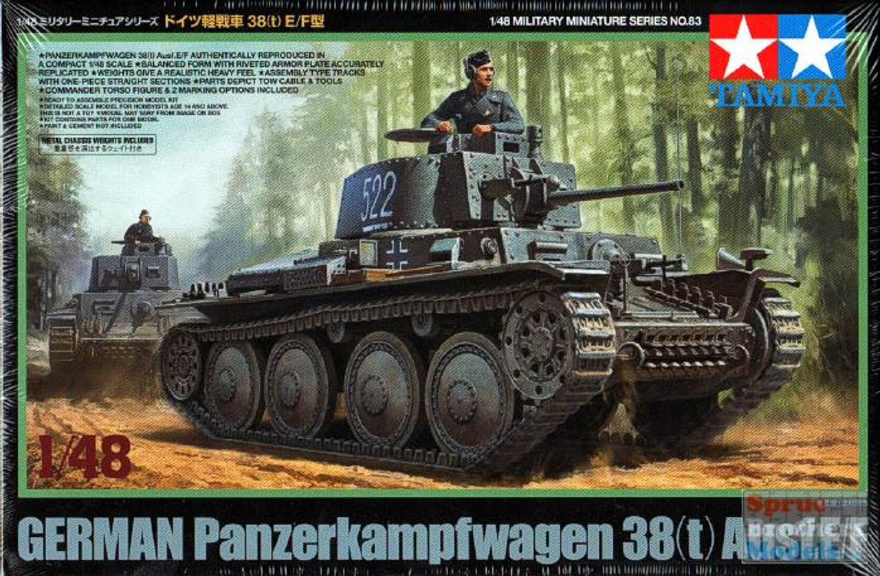 TAM32583 1:48 Tamiya German Panzerkampfwagen 38(t) Ausf.E/F