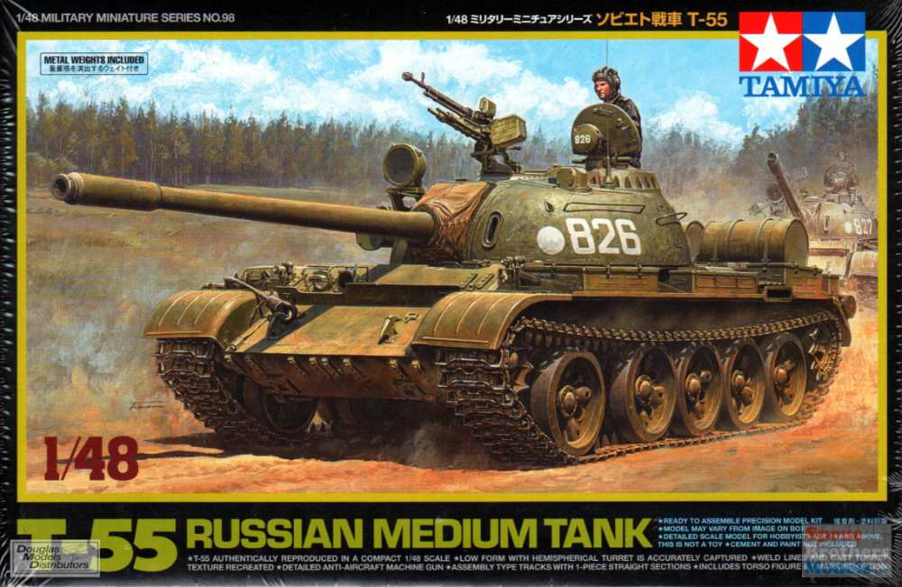 TAM32598 1:48 Tamiya Russian T-55 Medium Tank - Sprue Brothers
