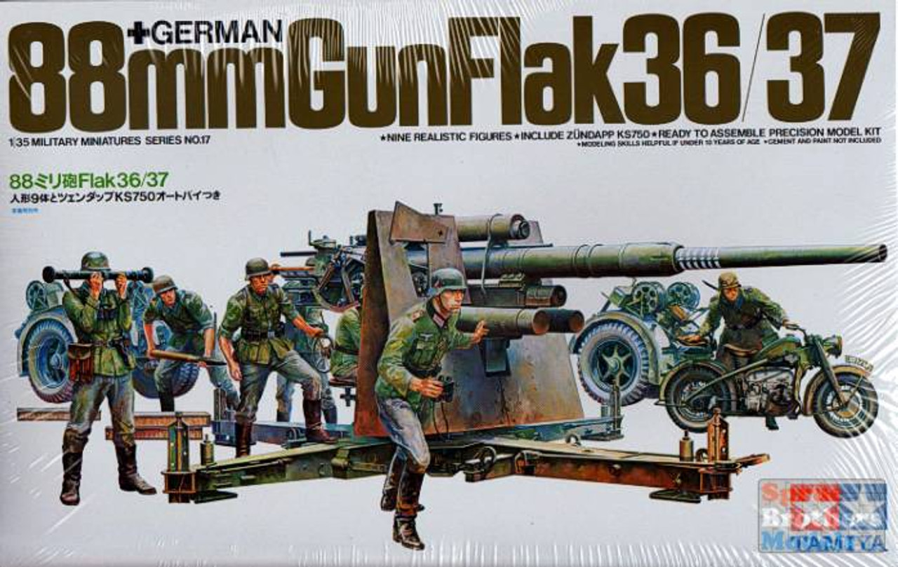 TAM35017 1:35 Tamiya German 88mm Gun Flak 36/37