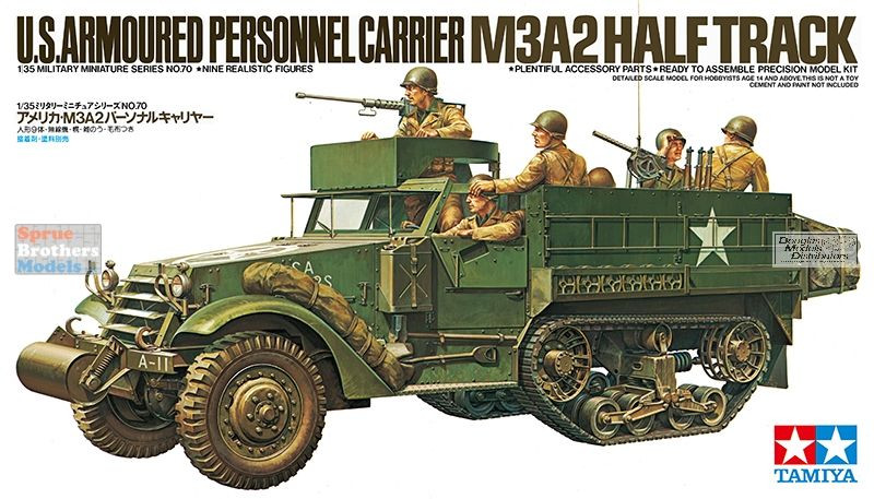 TAM35070 1:35 Tamiya M3A2 Half Track - Sprue Brothers Models LLC