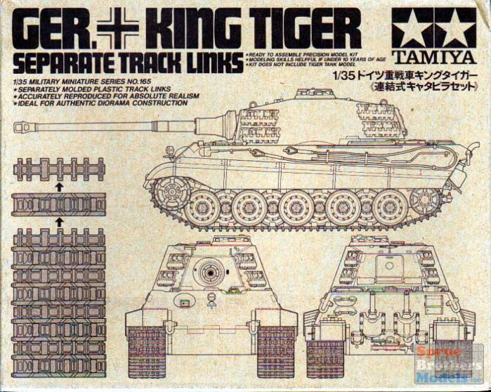 TAM35165 1:35 Tamiya King Tiger Separate Track Links Set - Sprue