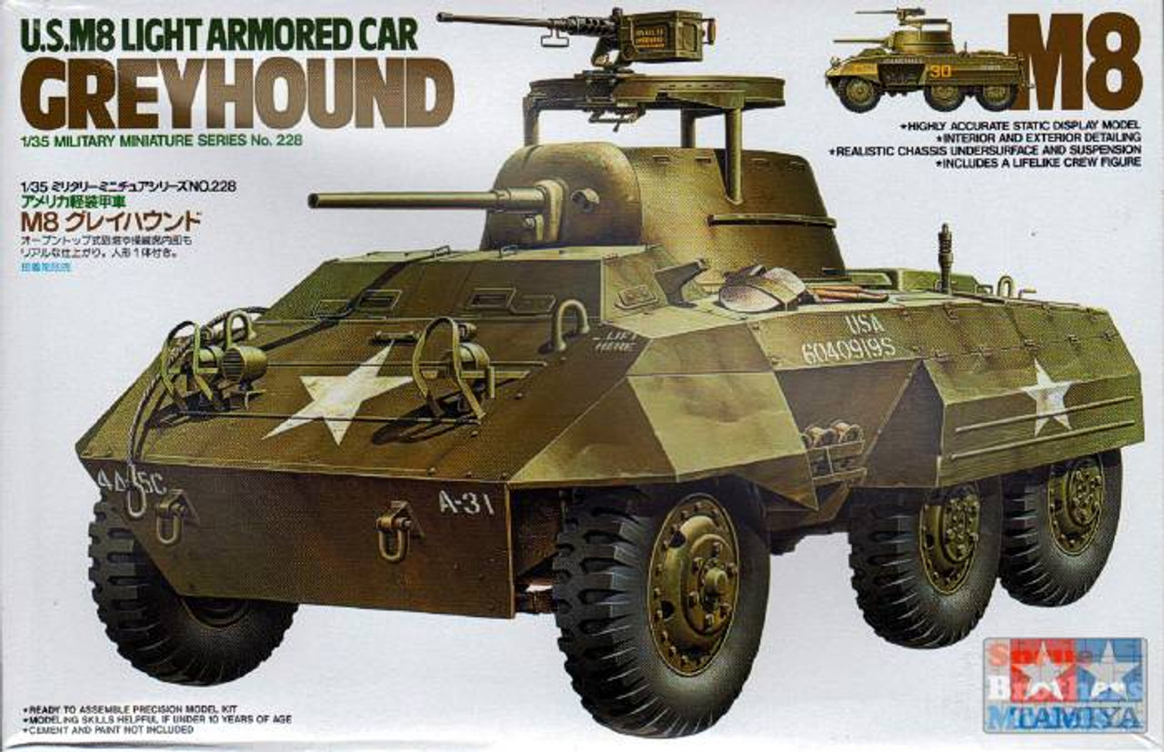 TAM35228 1:35 Tamiya US M8 Greyhound Light Armored Car #35228